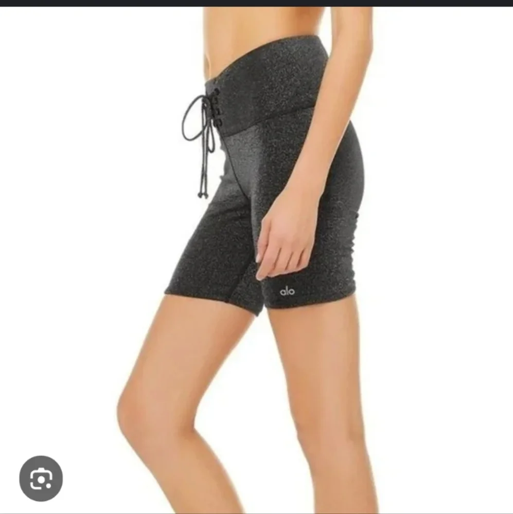 Alo Lace Up Glitter Shimmer Shorts